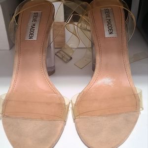 Steve Madden clear heels